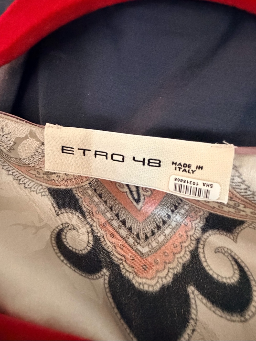 ETRO Silk Blend Midi Dress with Boho Floral Print Made in Italy Size 12 - Picture 10 of 12